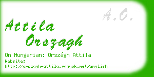 attila orszagh business card