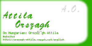 attila orszagh business card
